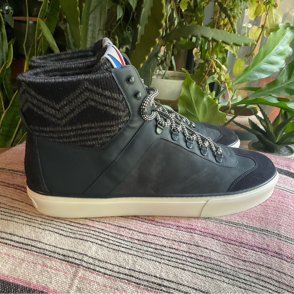 Louis Vuitton Black and Gray High-Top Sneakers